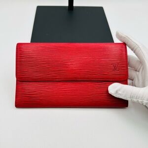 Louis Vuitton Long Epi Tri Fold Wallet